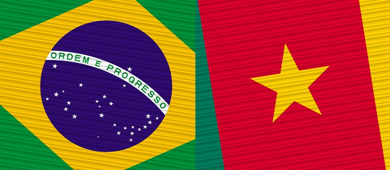 banderas brasil y camerun