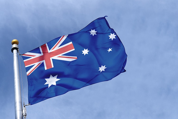 seleccion de australia y su bandera