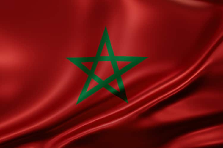 seleccion de marruecos y su bandera