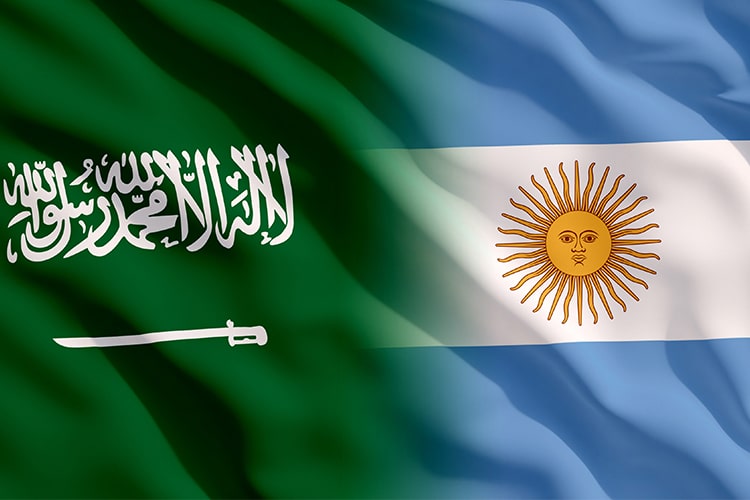 seleccion de argentina vs arabia saudita banderas