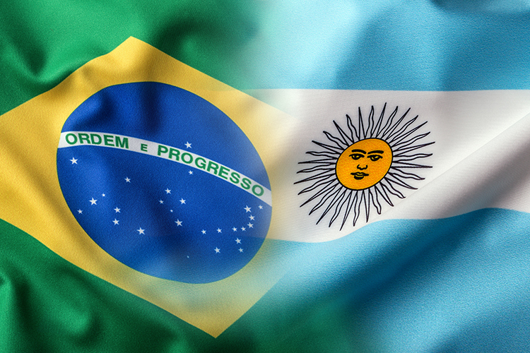 banderas brasil y argentina